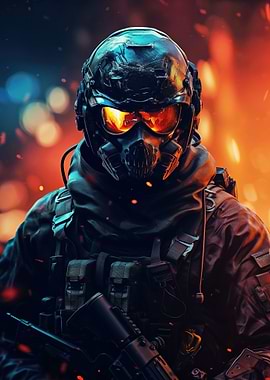 Futuristic Ghost Soldier