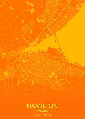 Hamilton CA Orange Map