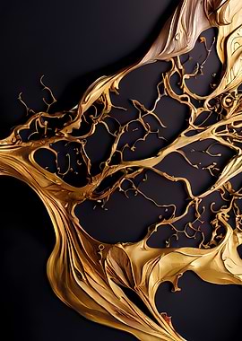 Baroque golden leaf