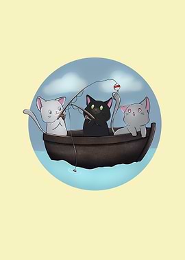 cats fishing