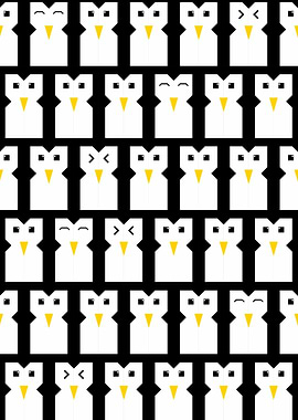 square penguins pattern