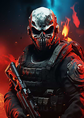 Futuristic Ghost Soldier