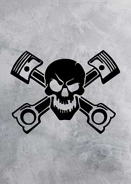 skull automotive stencil a