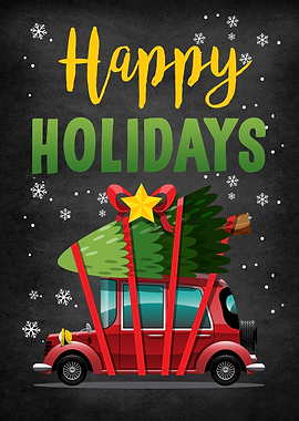 Little Christmas Car Happy