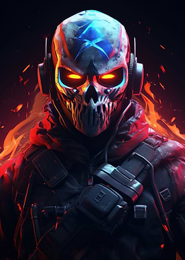 Futuristic Ghost Soldier