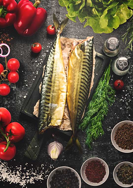 Fish fillets with skin