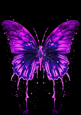 Neon Purple Butterfly