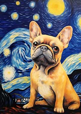 French Bulldog Van Gogh