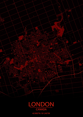 London Ontario Red Map