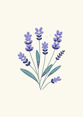Serene Lavender Sprigs