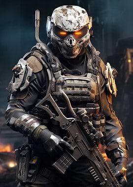 Futuristic Ghost Soldier