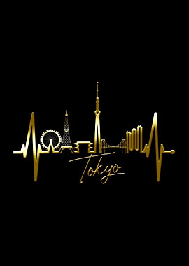 Tokyo Skyline Heartbeat