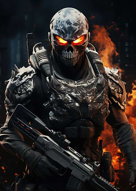 Futuristic Ghost Soldier