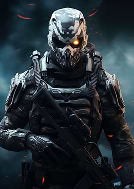 Futuristic Ghost Soldier