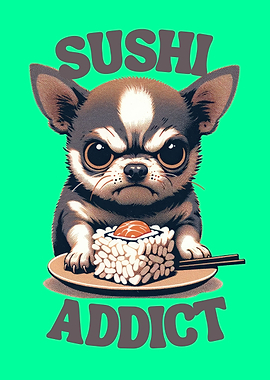 Chihuahua sushi addict