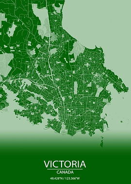 Victoria Canada Green Map