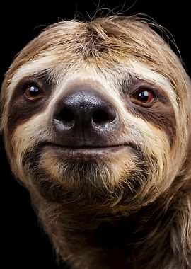 Close up sloth cute
