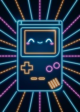 Neon Retro Kawaii Console