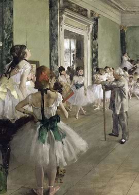 The ballet class by Degas
