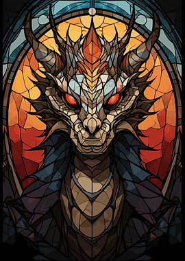 Dragon Stained Glass