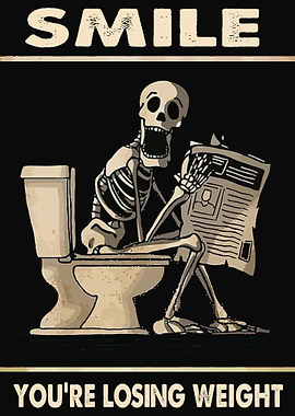 Funny Smile Skeleton Skull