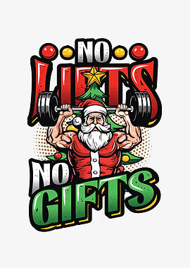 Weight Lifting Santa Gym