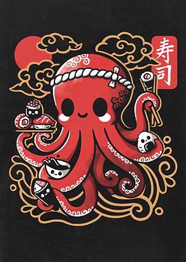 Japanese Octopus sushi