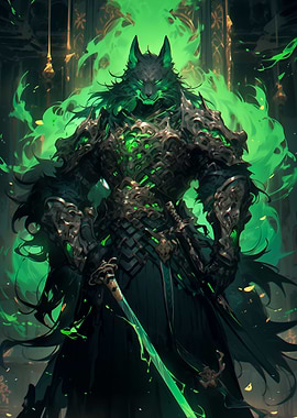 Green Blade Master Wolf