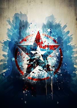 USA Army Star Abstract