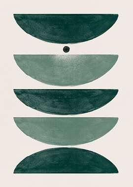 Emerald Abstraction Pieces