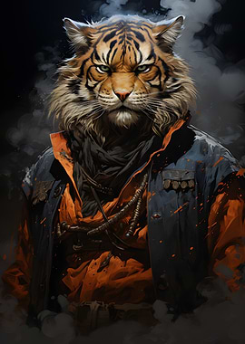 Tiger Japanese Warrior