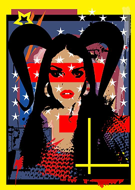 Devil girl with horns and