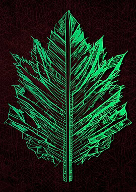 Abstract Strange Leaves