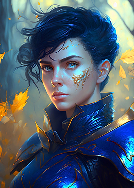 The blue warrior woman