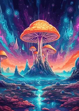 Landscape of alien world