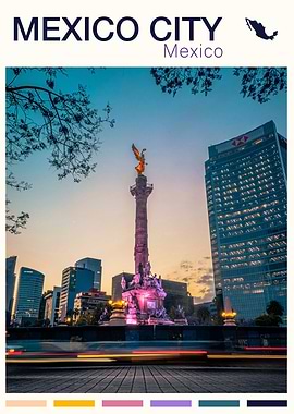 MEXICO CITY TRAVEL POSTER