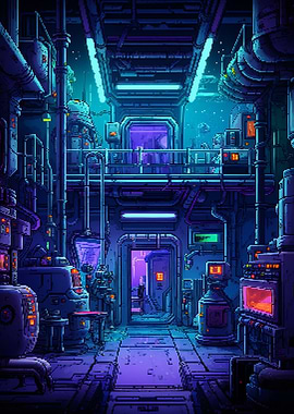 Cyber Station Pixel Art