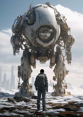 Giant robot foreign planet