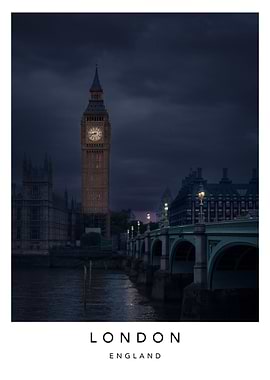 Big Ben in London By Night