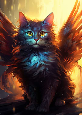 Heroic Winged Cat