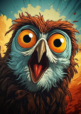 Funny Owl Art