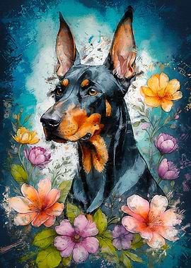 Doberman in Bloom
