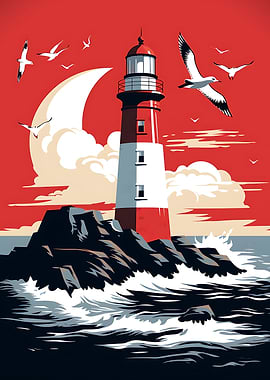 Lighthouse in the storm