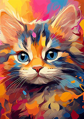 maine coon paint art