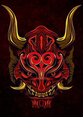 Oni with horn evil