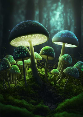 Psychedelic Mushroom Trees