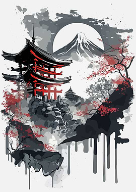 Japan Landscape Vintage