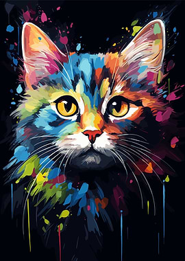 maine coon paint art