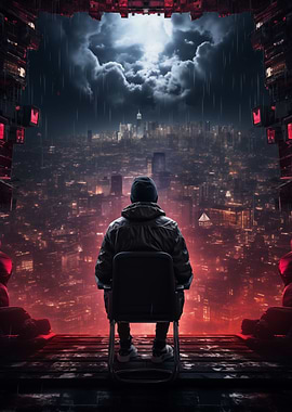 Sitting Man Cyberpunk
