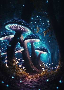 Psychedelic Mushroom Trees